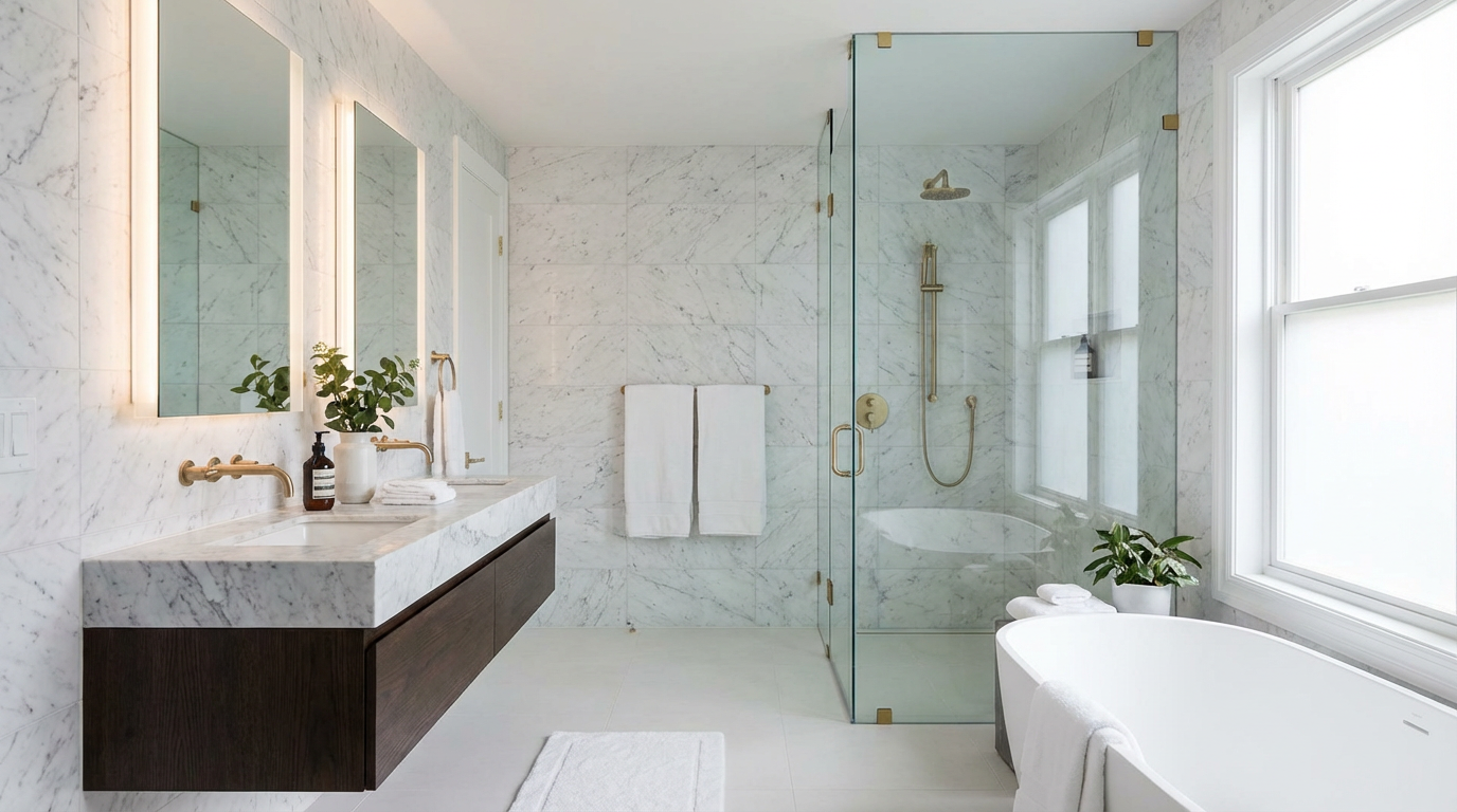 Luxury bathroom renovation project